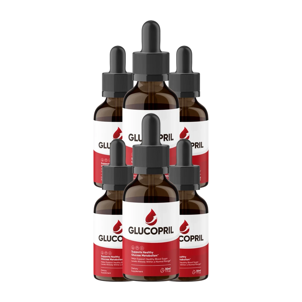 GlucoPril 6 Bottles package